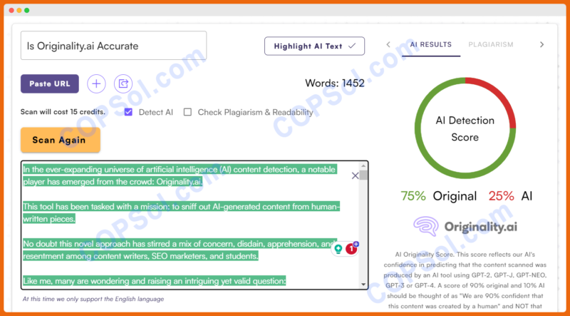 Is Originality.ai Accurate Article