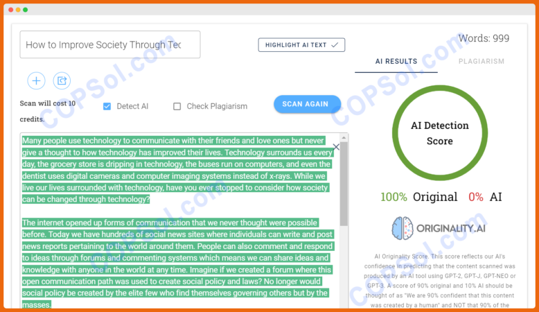 originality.ai results